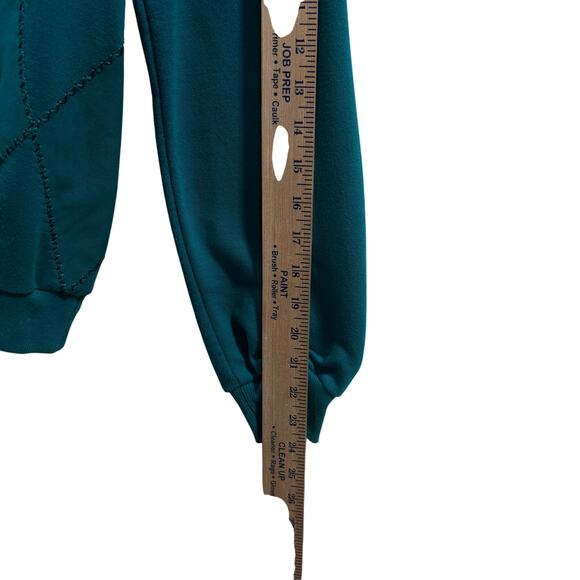 Vintage Alfred Dunner Green Embroidered Sweatshirt Floral Bird M Cottagecore GMA - Picture 6 of 6